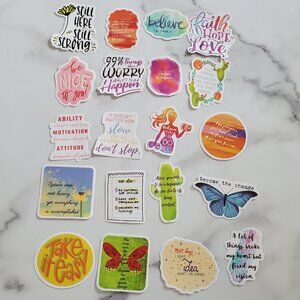 20 piece Inspirational Sticker Bundle